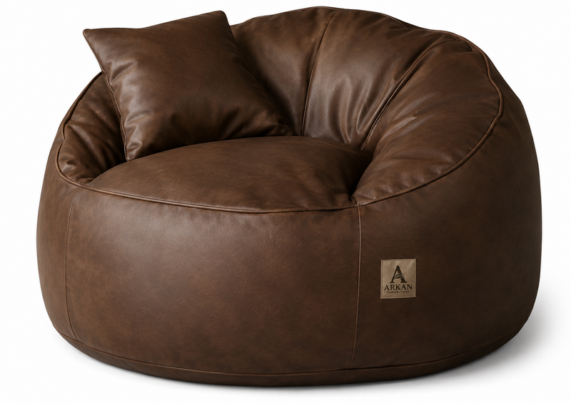 ARKAN Luxury Leather Bean Bag Chair