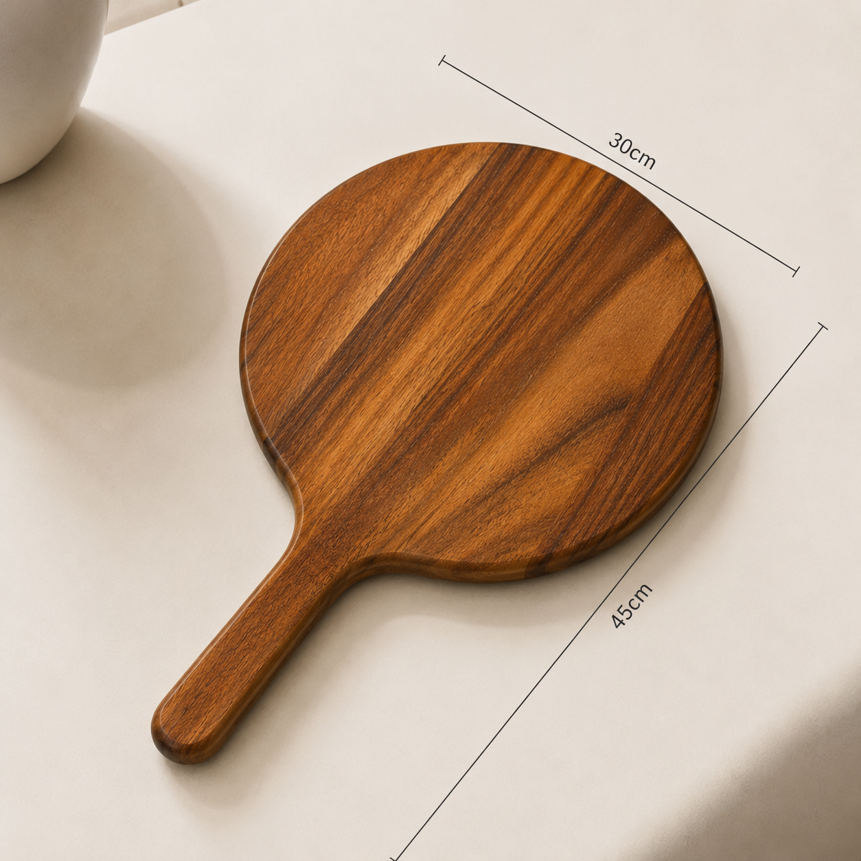 Natural Wooden Circular Cutting Board