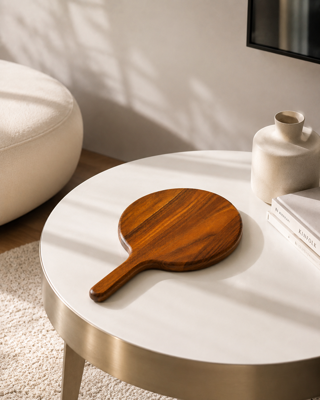 Natural Wooden Circular Cutting Board