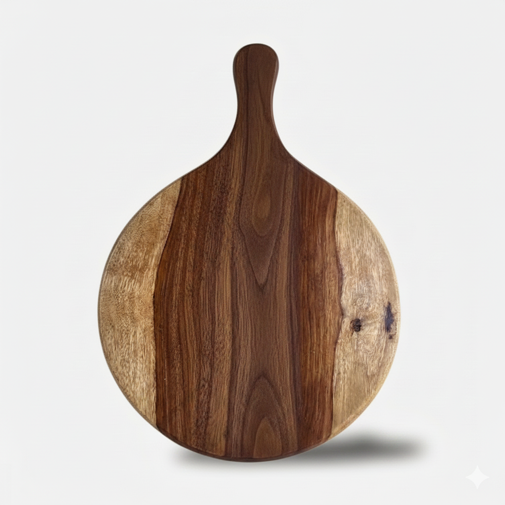 Natural Wooden Circular Cutting Board