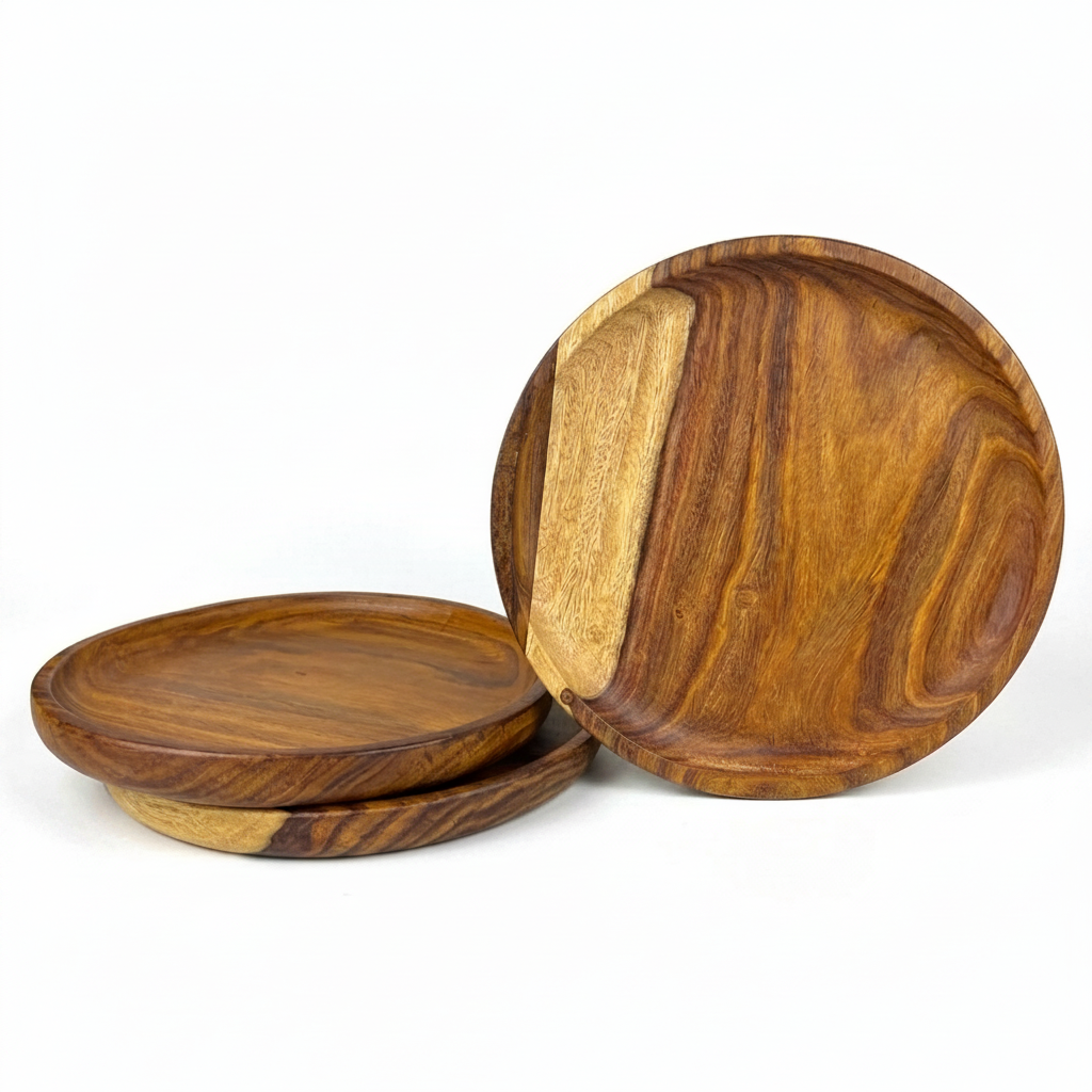 Natural Wooden Large Plates