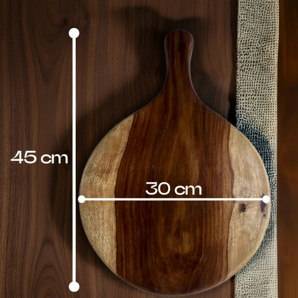 Natural Wooden Circular Cutting Board